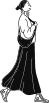 歩く女性 アイコン